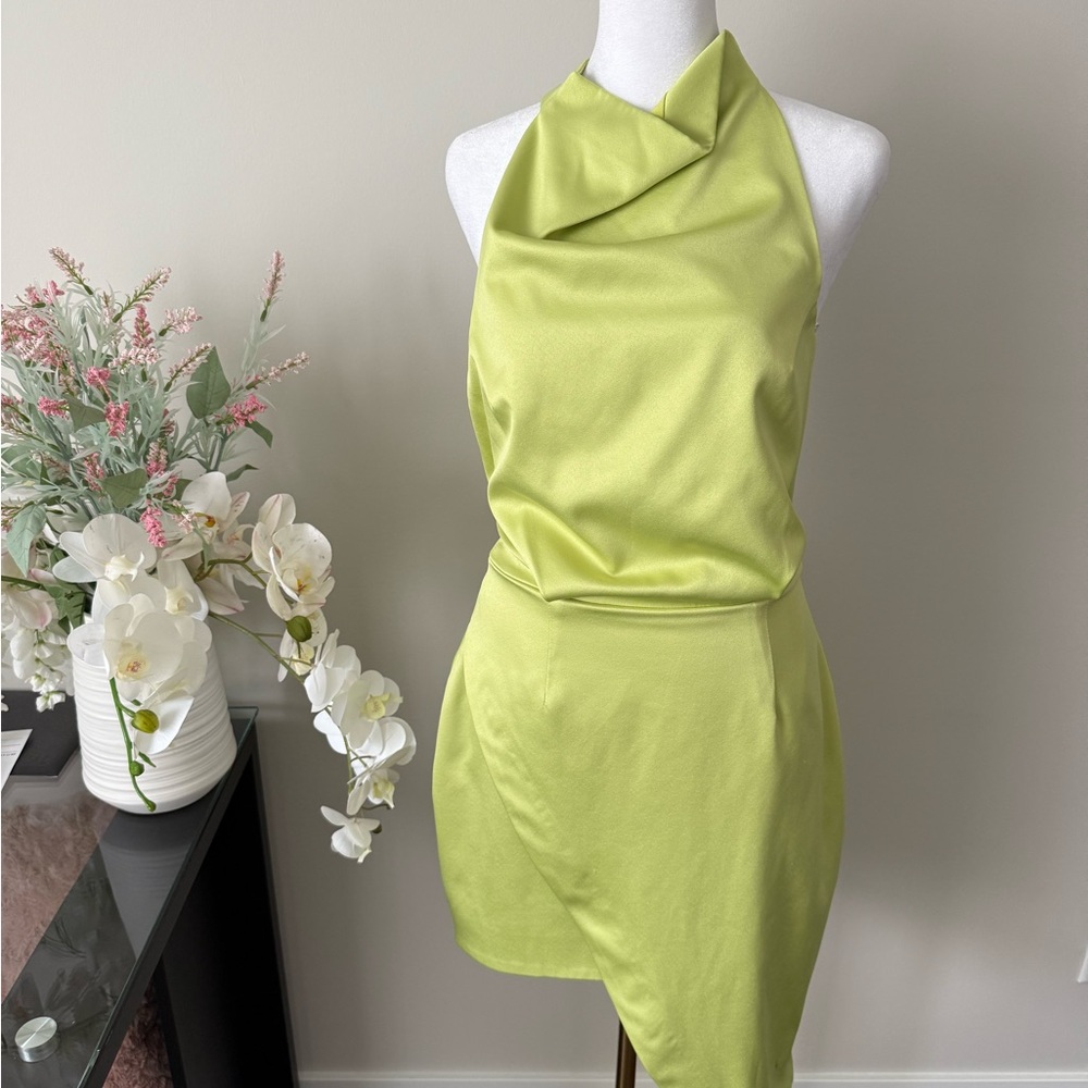 Elliatt Asymmetrical Cowl Neck Mini Dress